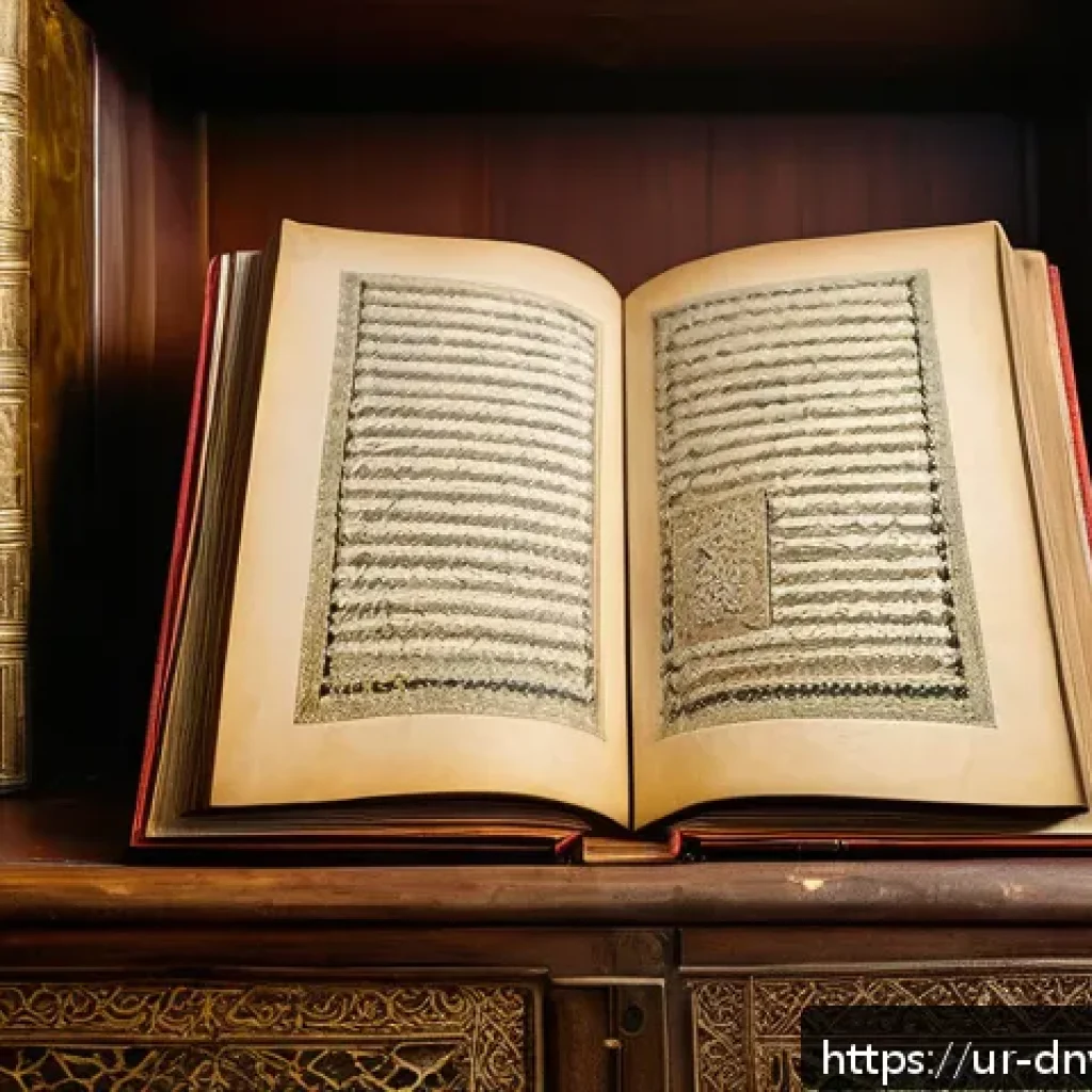 가치가 상승한 유명 수집품 사례 - A richly detailed scene of an antique book collection room filled with rare Urdu and Persian manuscr...