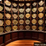 Home 18 수집품의 역사적 배경과 가치 - A beautifully arranged collection of ancient South Asian artifacts displayed in a traditional museum...