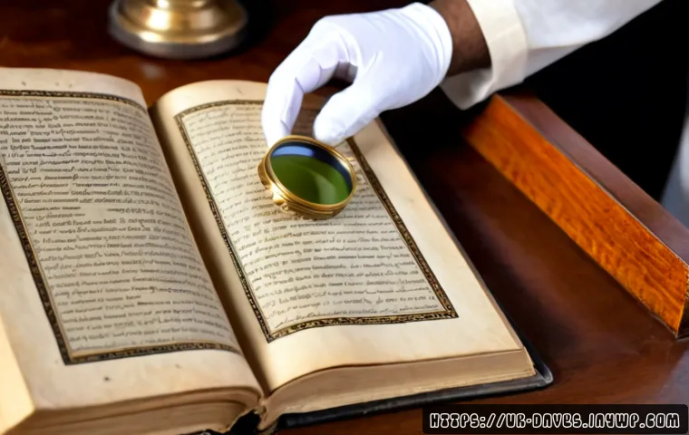 Home 17 고전 문학 작품의 수집품 투자 가치 - Photorealistic close-up of a rare antique classical literature book displayed in a clear archival gl...